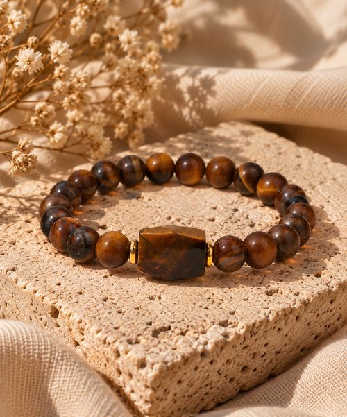 The Tiger's Eye Core natural Tiger's Eye bracelet by Vonsten Sweden
